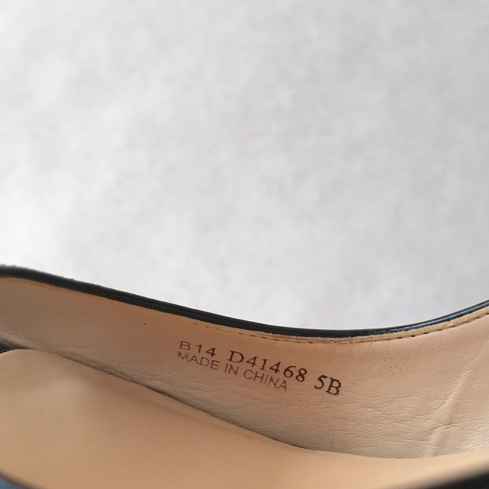 Black Cole Haan Margot Peep Toe Silngback Heels - Picture 6 of 7